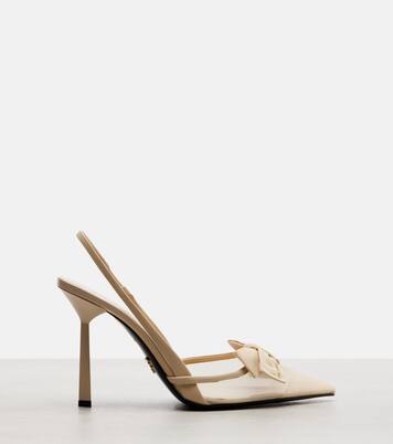 Bow-detail mesh slingback pumps | Prada