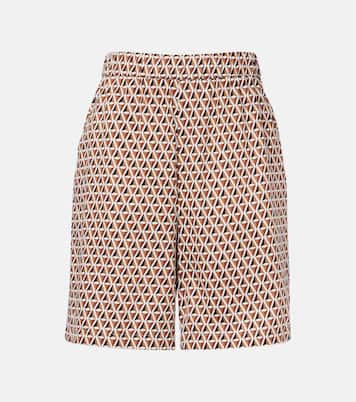 Omelia printed cotton Bermuda shorts | Max Mara