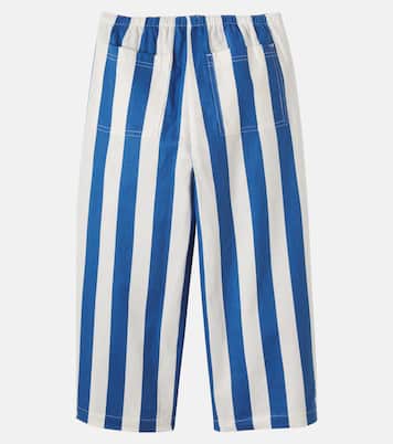 Pantalon rayé en lin et coton mélangés | Tinycottons