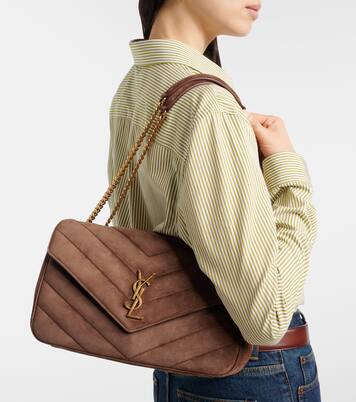 Loulou Medium suede shoulder bag | Saint Laurent