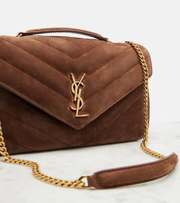 Loulou Medium suede shoulder bag | Saint Laurent