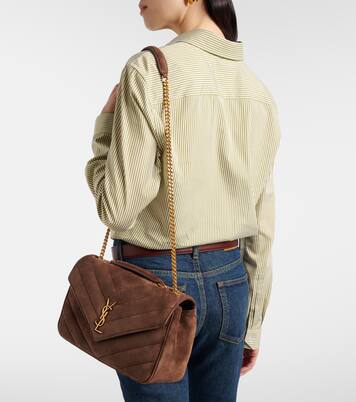 Loulou Medium suede shoulder bag | Saint Laurent