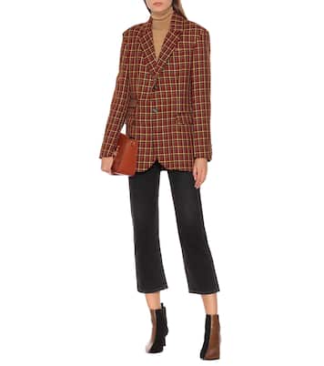 Checked wool blazer | Plan C