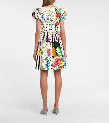 Bedrucktes Minikleid aus Baumwolle | Dolce&Gabbana