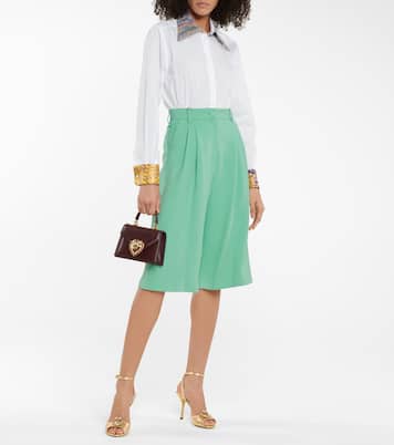High-rise stretch-cady Bermuda shorts | Dolce&Gabbana