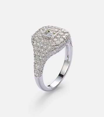 Bague pavée en or blanc 18 ct et diamants | Shay Jewelry