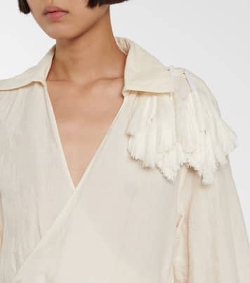 Linen and cotton wrap dress | Jil Sander