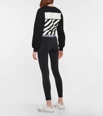 Low-Rise Leggings aus Jacquard | Off-White