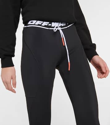 Low-Rise Leggings aus Jacquard | Off-White