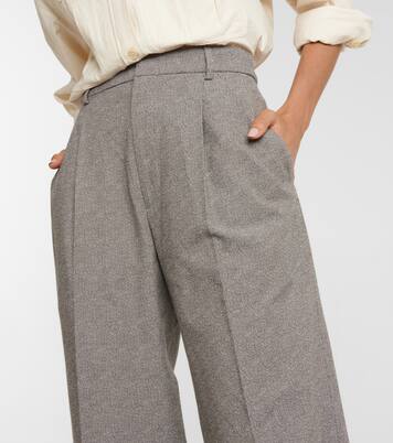 High-Rise-Hose Jessini mit weitem Bein | Isabel Marant