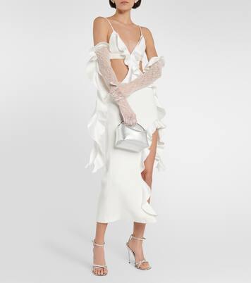 Guanti in pizzo con volant | David Koma