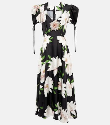 Floral silk twill midi dress | Rodarte