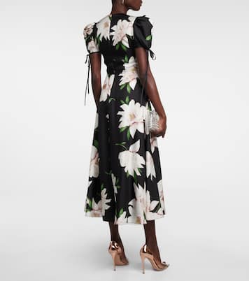 Floral silk twill midi dress | Rodarte