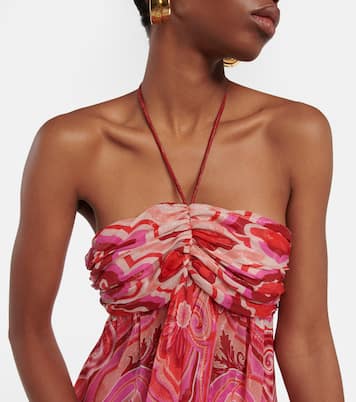 Halterneck silk-blend top | Etro