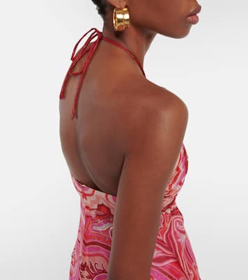 Halterneck silk-blend top | Etro