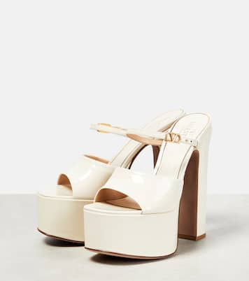 VLogo patent leather platform sandals | Valentino Garavani