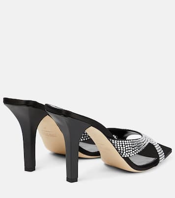Kate embellished satin mules | Paris Texas