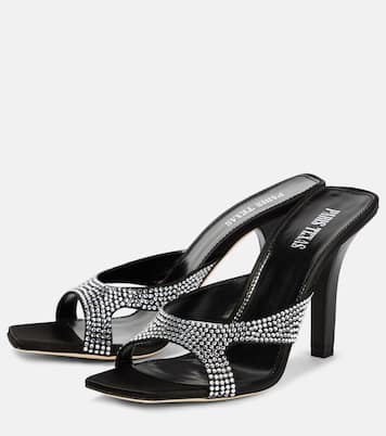 Kate embellished satin mules | Paris Texas