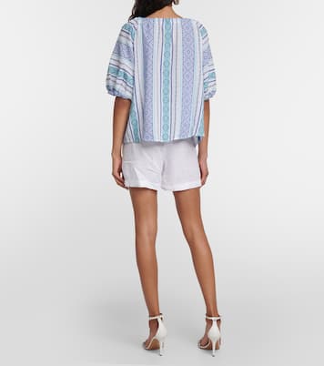 Kimmy printed cotton top | Velvet