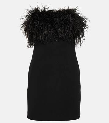 After Hours feather-trimmed minidress | Rebecca Vallance