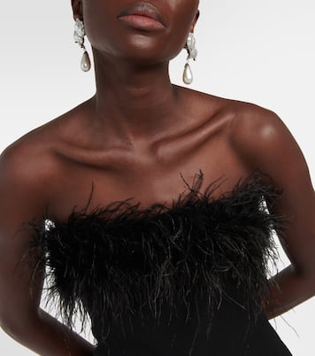 After Hours feather-trimmed minidress | Rebecca Vallance