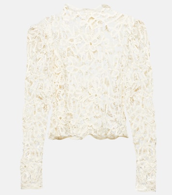 Top Neline brodé en coton à fleurs | Isabel Marant