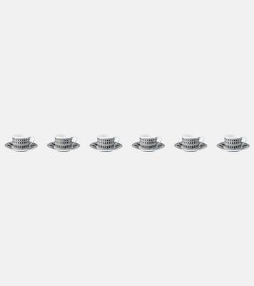 Architettura set of 6 teacups and saucers | Fornasetti