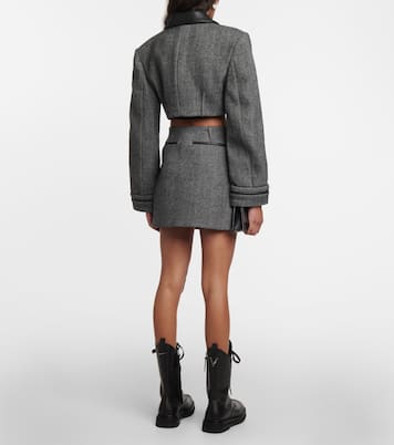 Clare cropped wool-blend blazer  | Simkhai