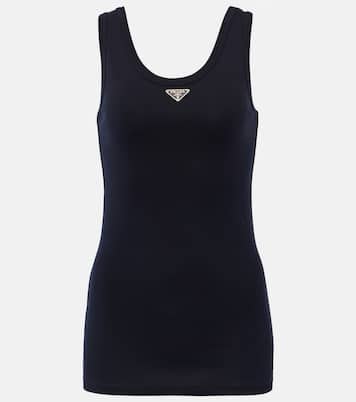 Top en coton à logo | Prada