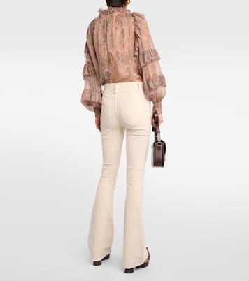 Jeans Le High Flare Velveteen de tiro alto | Frame