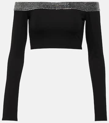 Crystal-embellished crop top | David Koma