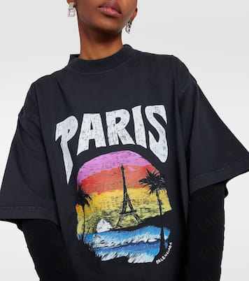 T-shirt Paris Tropical in cotone | Balenciaga