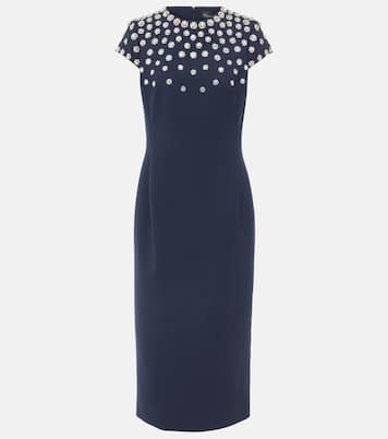 Verziertes Midikleid aus einem Wollgemisch | Oscar de la Renta