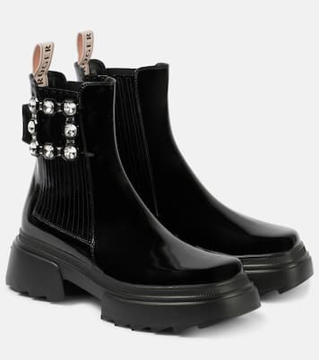 Verzierte Chelsea Boots Wallaviv aus Lackleder | Roger Vivier