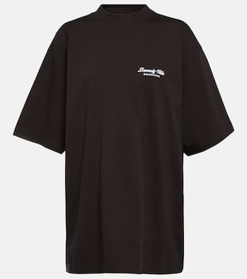 T-shirt in jersey di cotone con stampa | Balenciaga