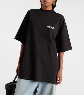 T-shirt in jersey di cotone con stampa | Balenciaga