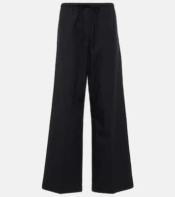 Weite High-Rise-Hose aus Baumwolle | Toteme