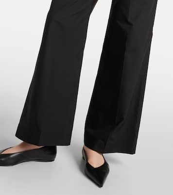 Weite High-Rise-Hose aus Baumwolle | Toteme