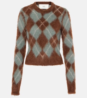 Pullover Argyle in misto mohair e alpaca | Ami Paris