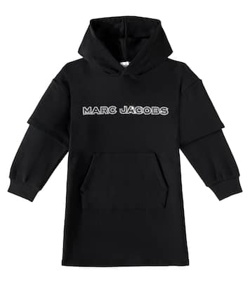 Vestido de algodón adornado con logo | Marc Jacobs Kids