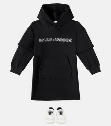 Vestido de algodón adornado con logo | Marc Jacobs Kids
