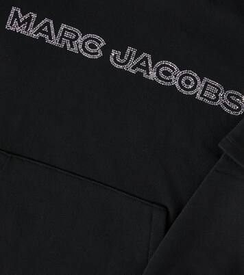 Vestido de algodón adornado con logo | Marc Jacobs Kids