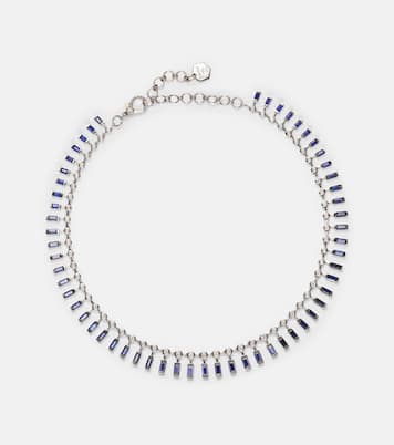 Collier en or blanc 18 ct, saphirs et diamants | Shay Jewelry