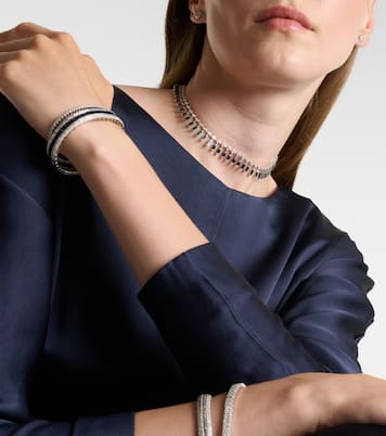 Collier en or blanc 18 ct, saphirs et diamants | Shay Jewelry
