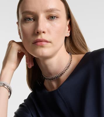 Collier en or blanc 18 ct, saphirs et diamants | Shay Jewelry