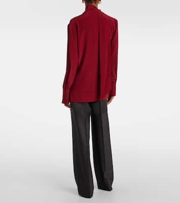 Blusa in seta con foulard | Victoria Beckham
