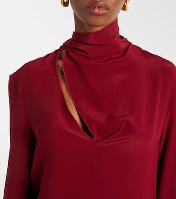 Blusa in seta con foulard | Victoria Beckham