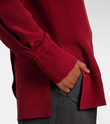 Blusa in seta con foulard | Victoria Beckham