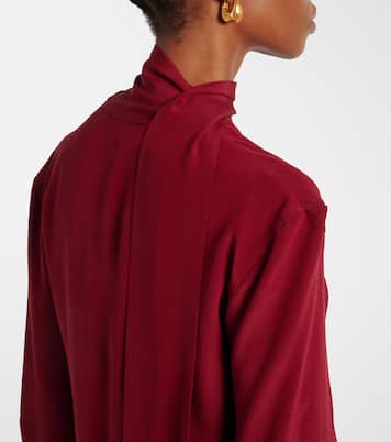 Blusa in seta con foulard | Victoria Beckham