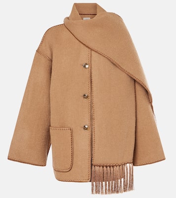 Veste et écharpe brodées en laine mélangée | Toteme